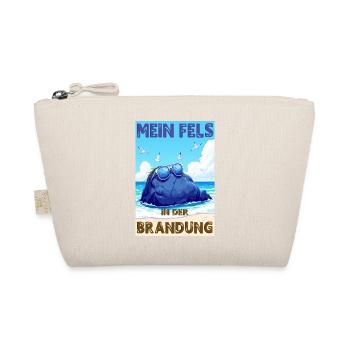 Mein Fels in der Brandung - deutsche Version - Bio-Täschchen - Natur - Vorne