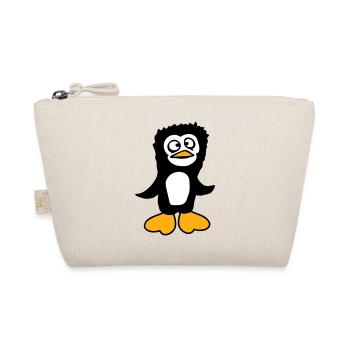 Le pingouin a l’air confus, stupide, drôle, grimace - Trousse biologique - nature - Devant