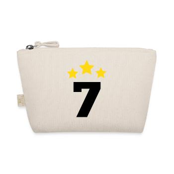 7 Jahre Stern - Geschenk zum 7. Jubiläum - Bio-Täschchen - Natur - Vorne
