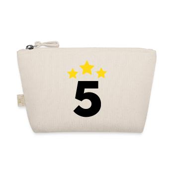 5 Year Star - 5th Anniversary Gift - Organic Pouch - nature - Front