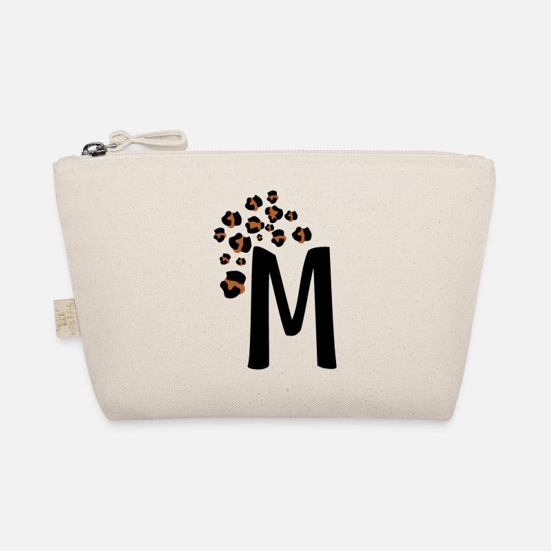 Buchstabe M Leopard Muster Bio-Täschchen