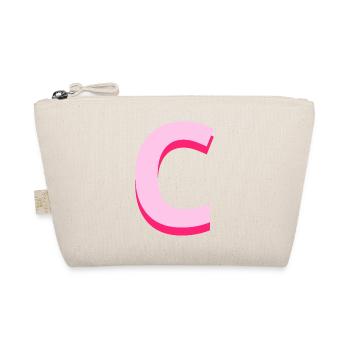 Letter c pink pop and modern - Organic Pouch - nature - Front