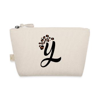 Letter and leopard patterns - Organic Pouch - nature - Front