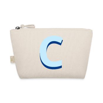 Letter c blue pop and modern - Organic Pouch - nature - Front