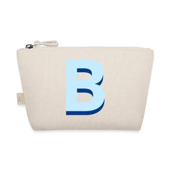 Pop und moderner blauer Buchstabe b - Bio-Täschchen - Natur - Vorne