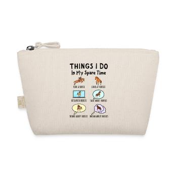 Things I Do in My Spare Time: All About Horses - Organic Pouch - nature - Front