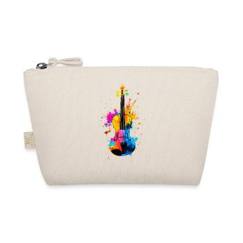 Buntes Violine Musik - Bio-Täschchen - Natur - Vorne