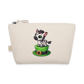 Mignon zèbre Saint-Patrick chapeau haut de forme trèfle - Trousse biologique - nature - Devant