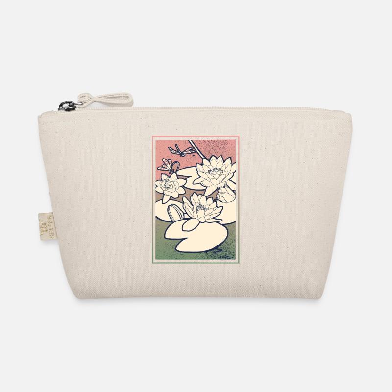Water Lily Illustration – Tranquility & Nature Organic Pouch
