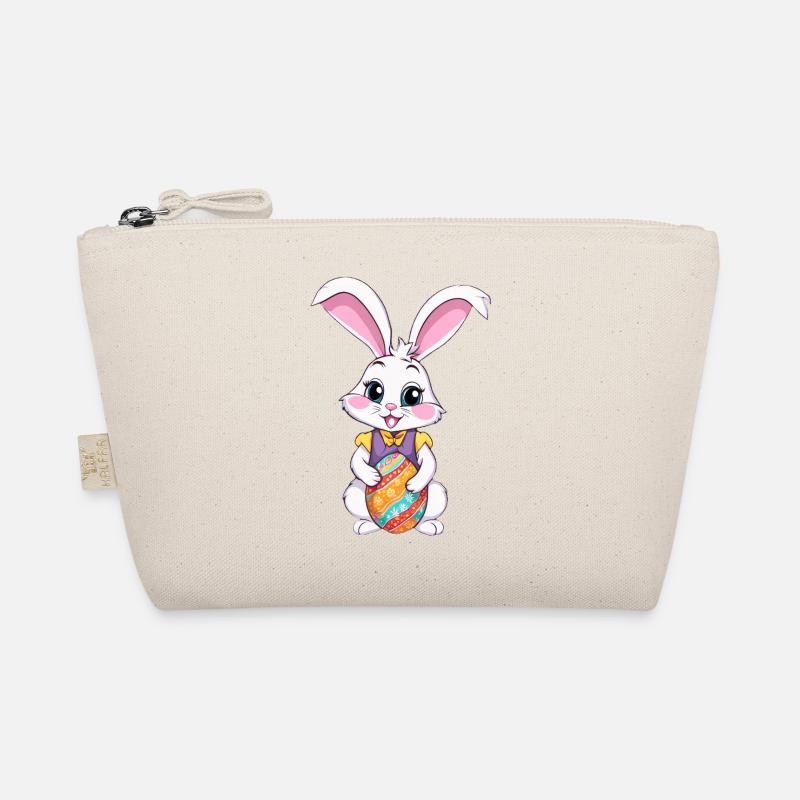 Osterhase mit Ostereiern - Bio-Täschchen - Natur