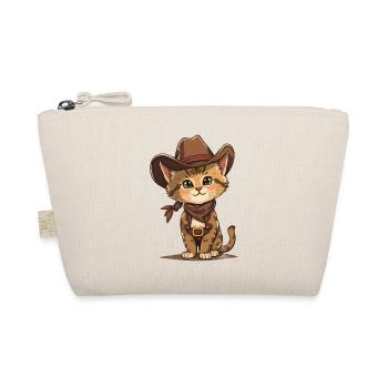 Chat cowboy mignon - Trousse biologique - nature - Devant