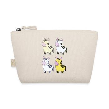 zebra bunt - Bio-Täschchen - Natur - Vorne