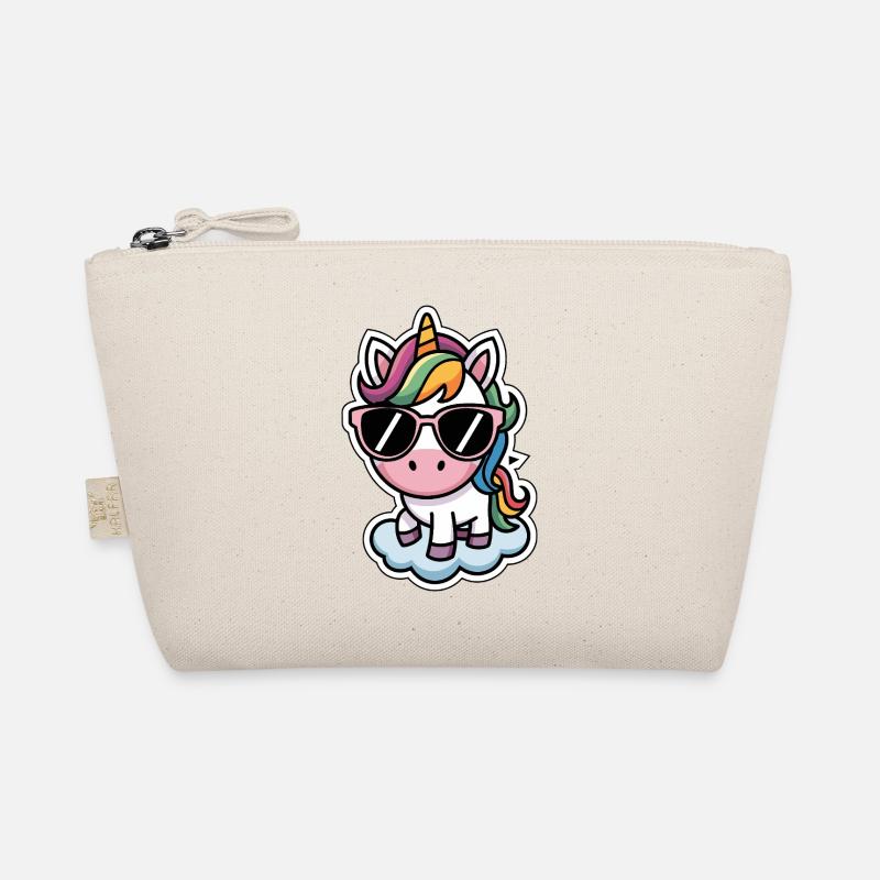 Unicorn Sticker Style - Bio-Täschchen - Natur