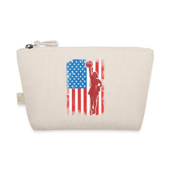 USA Patriotische Cheerleaderin - Bio-Täschchen - Natur - Vorne
