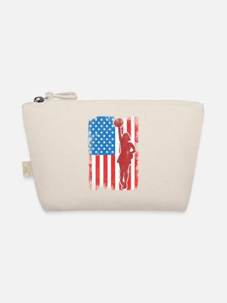 USA Patriotic Cheerleader - Organic Pouch - nature - Front