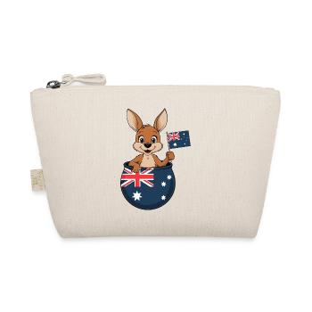 Aussie Spirit – Kangourou avec drapeau australien - Trousse biologique - nature - Devant