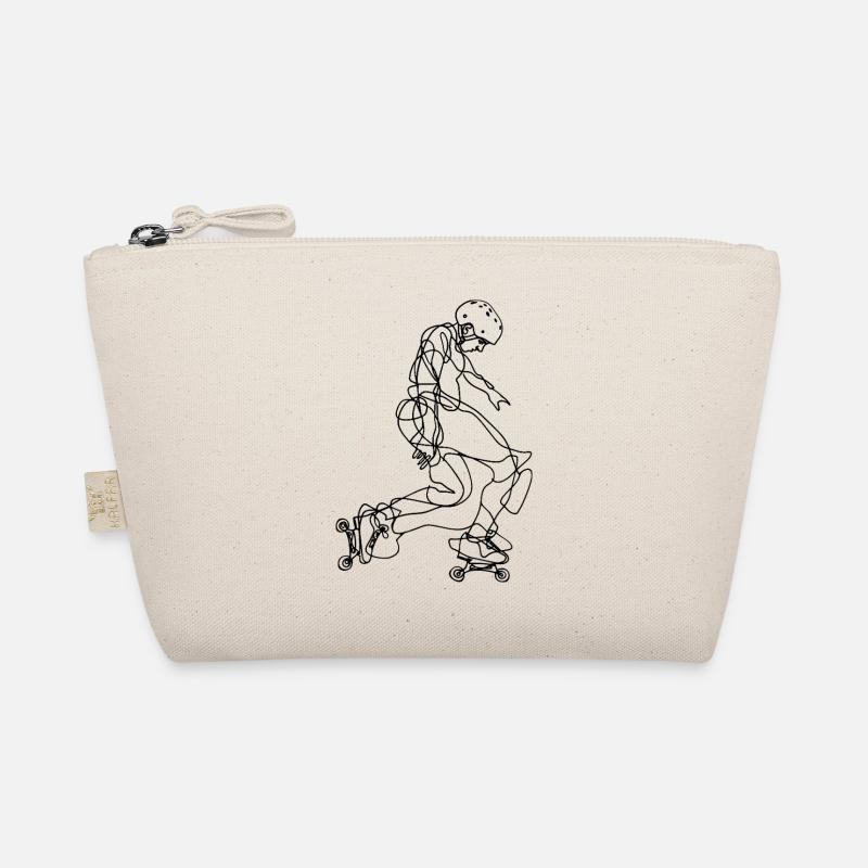 Roller Skater Drawing Organic Pouch