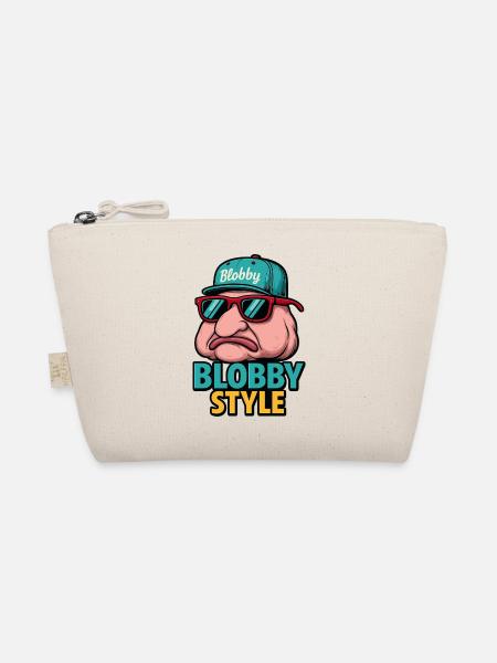 Blobby Style Cartoon Tee - Bio-Täschchen - Natur - Vorne