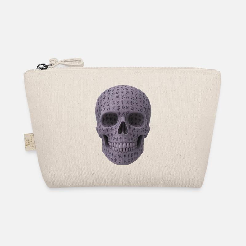 Viking Runen Skull - Bio-Täschchen - Natur