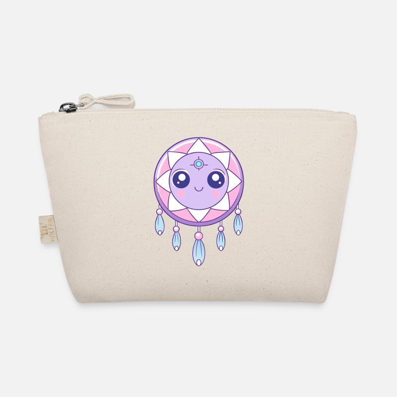 Kawaii Pink und Lila Traumfänger - Bio-Täschchen - Natur