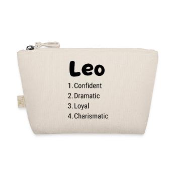 Leo Sternzeichen Design – mutig, selbstbewusst - Bio-Täschchen - Natur - Vorne