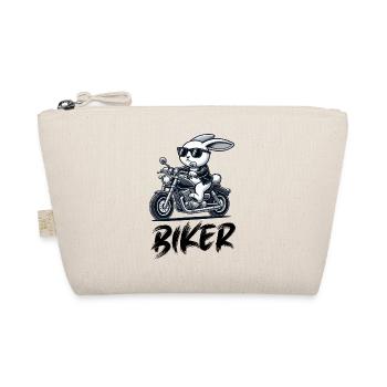 hase motorrad biker - Bio-Täschchen - Natur - Vorne