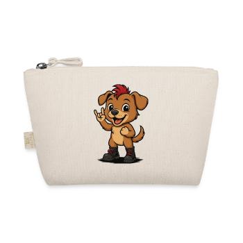 Punk Rock Puppy with Iro and Boots - Organic Pouch - nature - Front
