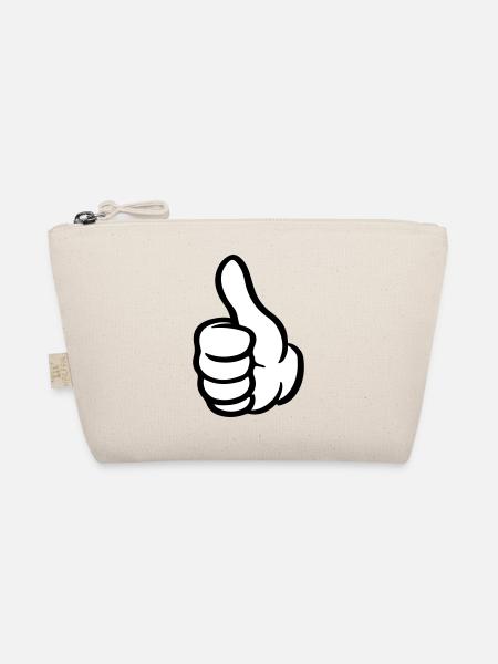 Thumb Hand Like - Organic Pouch - nature - Front