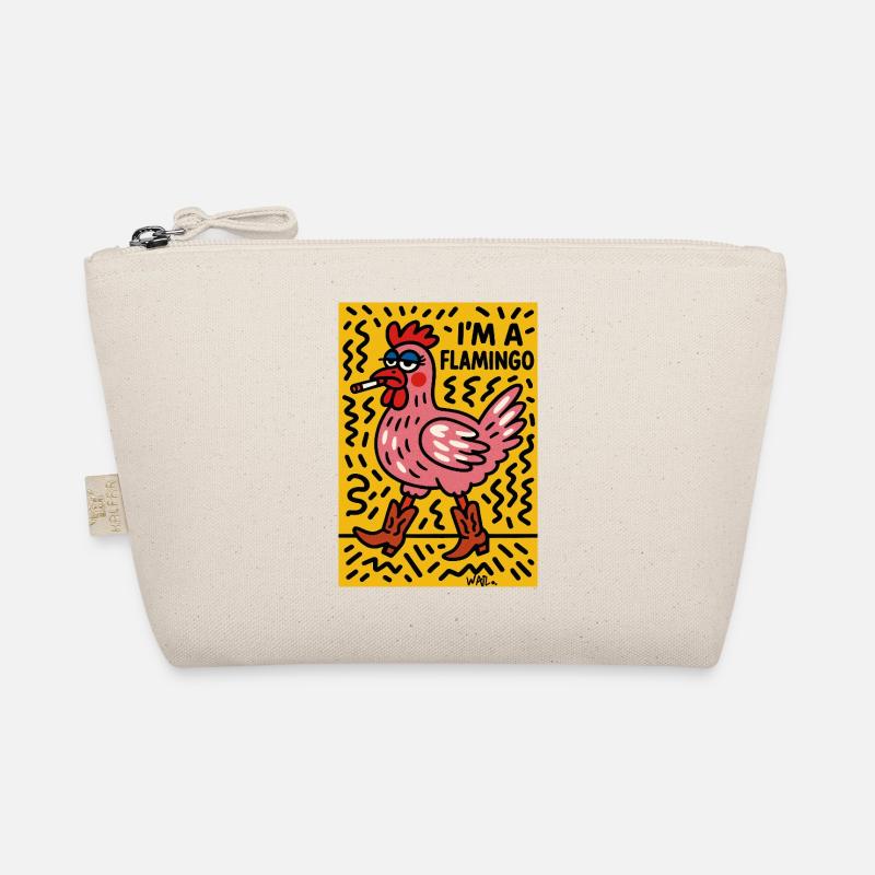 Ich bin ein Flamingo - Bio-Täschchen - Natur