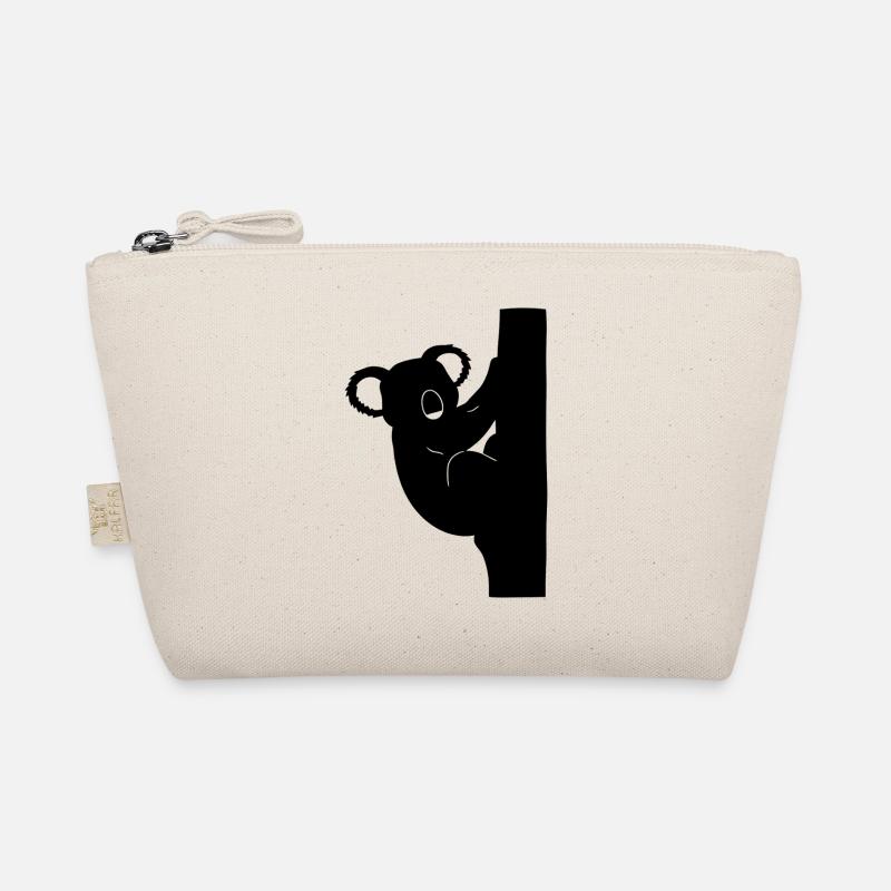 Koala Silhouette Kletterer - Bio-Täschchen - Natur