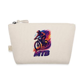 MTB Mountain Biking Mountain Biker Gift - Organic Pouch - nature - Front