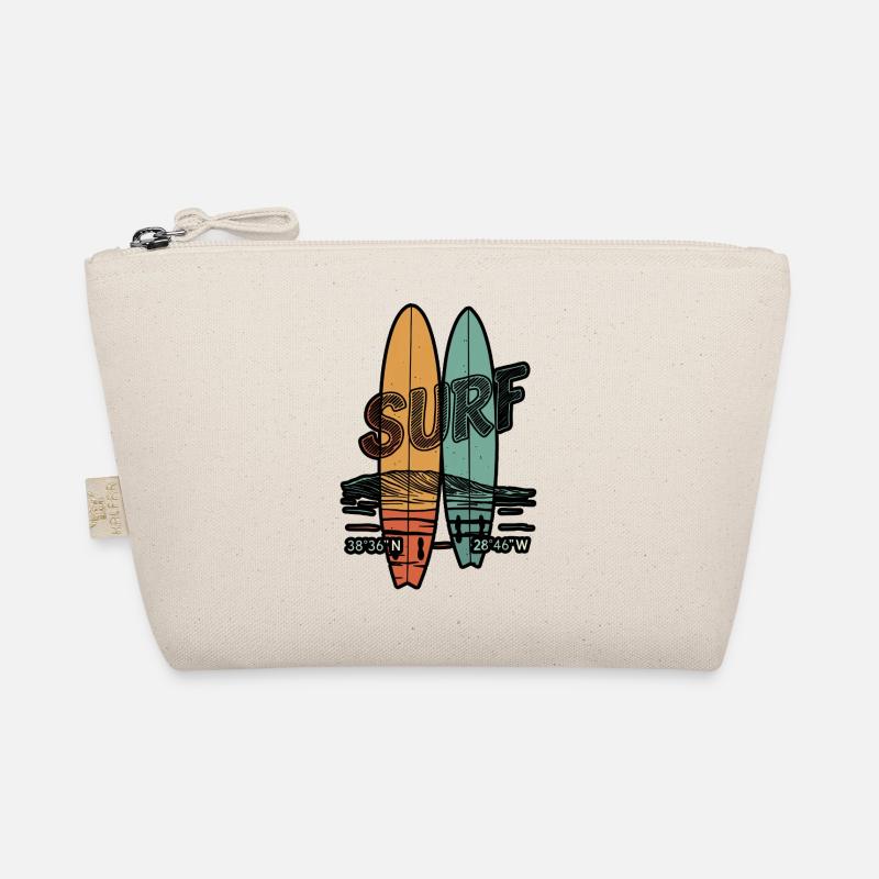 Retro Surfboards - Bio-Täschchen - Natur