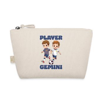 Fußball Sternzeichen Zwillinge Player Gemini Ball - Bio-Täschchen - Natur - Vorne