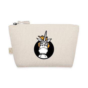 Unicorn Silly Funny Funny Funny Hole Cartoon - Organic Pouch - nature - Front