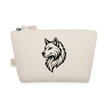 Wolf Silhouette - Bio-Täschchen - Natur - Vorne