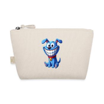 Playful dog with a big grin - Organic Pouch - nature - Front