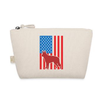 Berger allemand Drapeau américain - Trousse biologique - nature - Devant