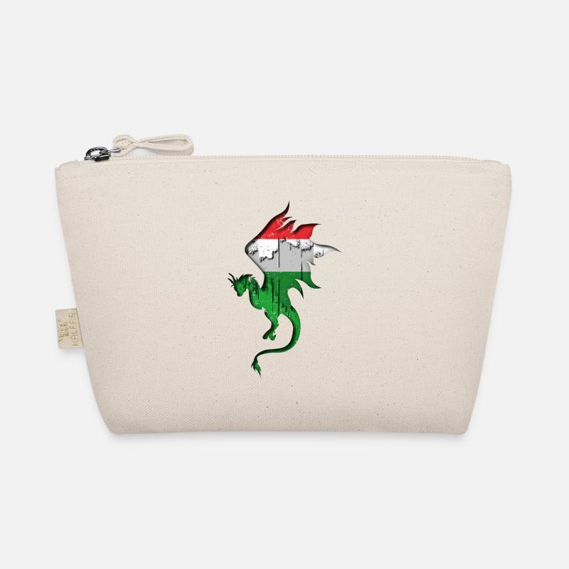Drapeau de la Hongrie - Hongrie - Silhouette de dragon Trousse biologique