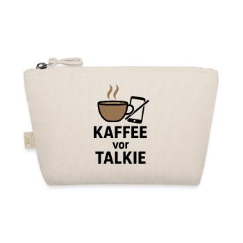 Kaffeekunst mit Smartphone Motiv - Bio-Täschchen - Natur - Vorne