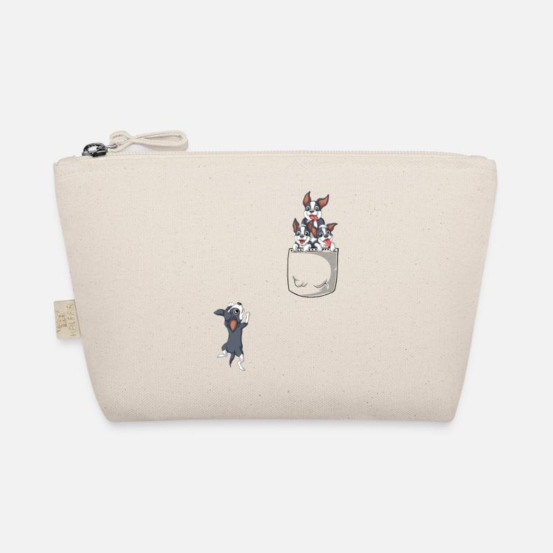 conception ludique de bande dessinée de poche Boston Terrier Trousse biologique