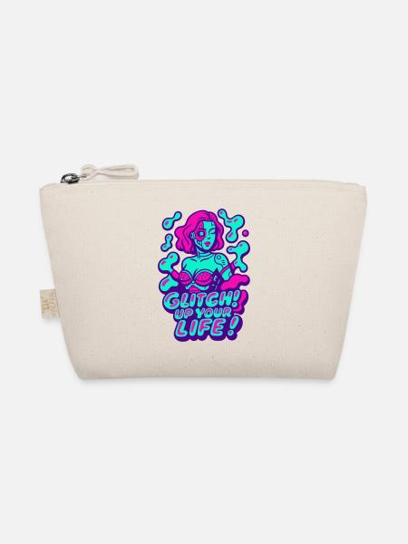Glitch up your life! Cyborg Woman - Organic Pouch - nature