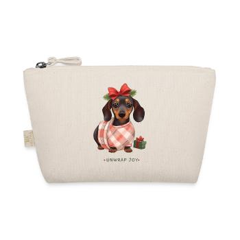 Déballez la joie - Teckel de Noël en cadeau - Trousse biologique - nature - Devant
