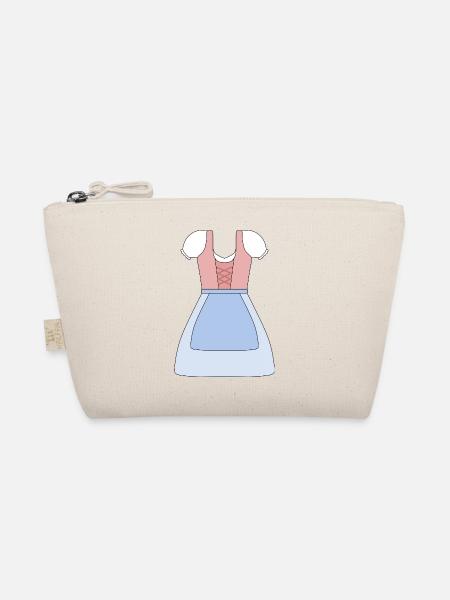 Traditionelles bayerisches Dirndl Design - Bio-Täschchen - Natur - Vorne