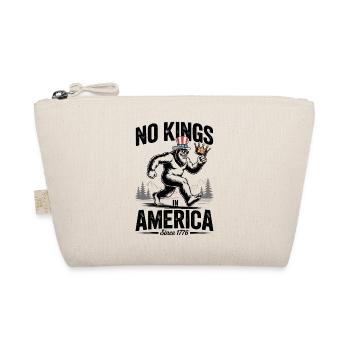 No Kings in America Patriotic Bigfoot - Organic Pouch - nature - Front