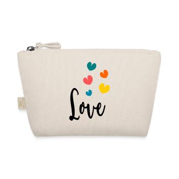 HEART. COUPLE. VALENTINE'S DAY. JUST MARRIED. Bachelorette party. - Organic Pouch - nature - Front