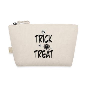 Trick or Treat – Halloween Design 🕷️💀 - Organic Pouch - nature - Front