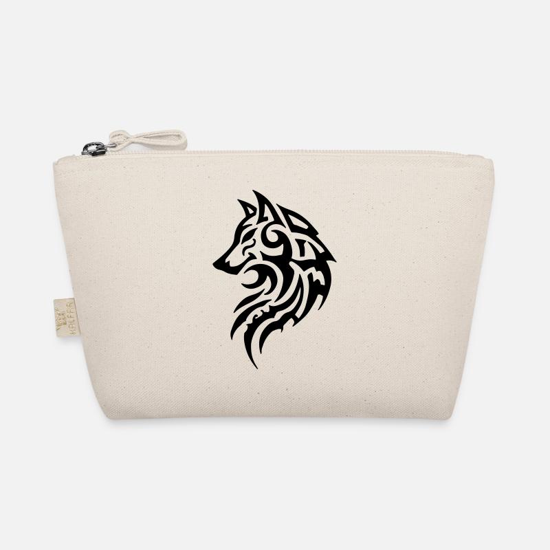 Wolf Tribal Tattoo - Bio-Täschchen - Natur