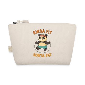 Kinda Fit Sorta Fat Funny Gym Cute Hippo Retro - Bio-Täschchen - Natur - Vorne