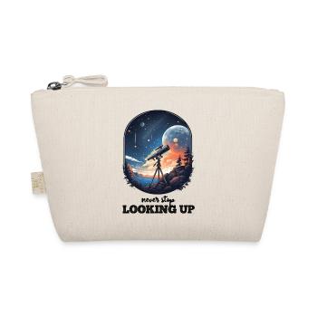 Never Stop Looking Up Hope and Inspiration - Organic Pouch - nature - Front