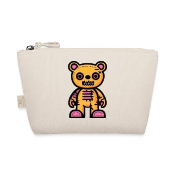 Bear Halloween Comic Teddy Bear - Organic Pouch - nature - Front
